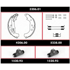 3206.01 WOKING Комплект тормозов, барабанный тормозной механизм