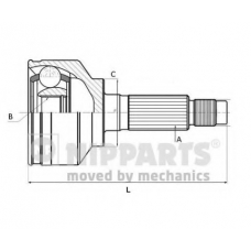 N2823172 NIPPARTS Шарнирный комплект, приводной вал