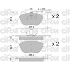 822-083-0 CIFAM Комплект тормозных колодок, дисковый тормоз