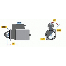 0 986 013 350 BOSCH Стартер