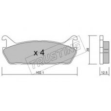 399.0 TRUSTING Комплект тормозных колодок, дисковый тормоз