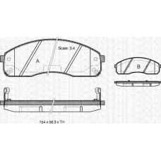 8110 18009 TRIDON Brake pads - front