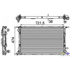 8MK 376 745-641 HELLA Радиатор, охлаждение двигателя