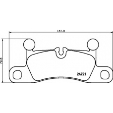 8DB 355 015-101 HELLA Комплект тормозных колодок, дисковый тормоз