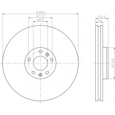 8DD 355 121-281 HELLA PAGID Тормозной диск