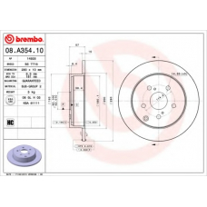 08.A354.10 BREMBO Тормозной диск