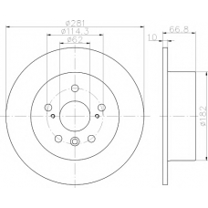 MDC2545 MINTEX Тормозной диск