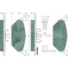 GDB1422 TRW Комплект тормозных колодок, дисковый тормоз