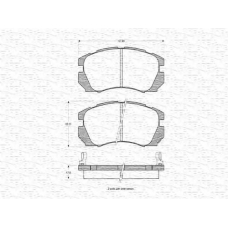 363702160610 MAGNETI MARELLI Комплект тормозных колодок, дисковый тормоз