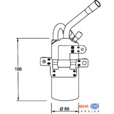 8FT 351 197-391 HELLA Осушитель, кондиционер