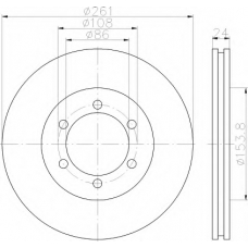 8DD 355 117-401 HELLA Тормозной диск