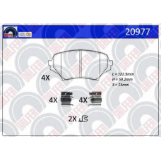 20977 GALFER Комплект тормозных колодок, дисковый тормоз