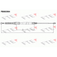 FBS02084 FTE Трос, стояночная тормозная система