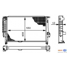 8MK 376 712-191 HELLA Радиатор, охлаждение двигателя