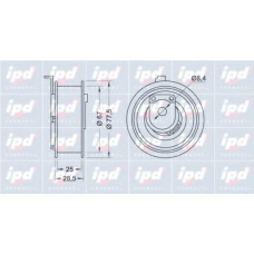 14-1022 IPD Натяжной ролик, ремень грм