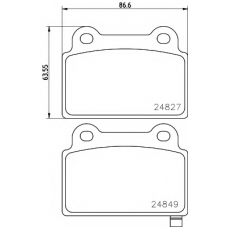 8DB 355 014-701 HELLA Комплект тормозных колодок, дисковый тормоз