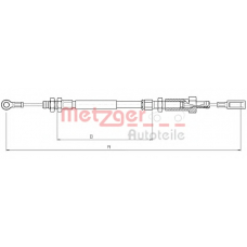 10.4723 METZGER Трос, стояночная тормозная система