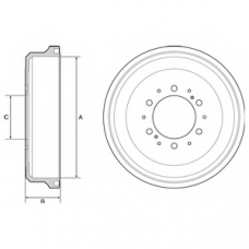 BF533 DELPHI Тормозной барабан