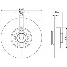 8DD 355 119-311 HELLA Тормозной диск