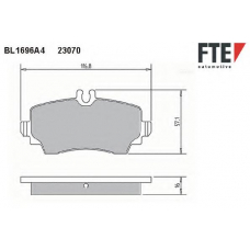 BL1696A4 FTE Комплект тормозных колодок, дисковый тормоз