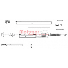 10.0382 METZGER Тросик газа