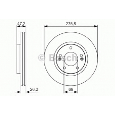 0 986 479 S81 BOSCH Тормозной диск