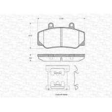 363702160997 MAGNETI MARELLI Комплект тормозных колодок, дисковый тормоз