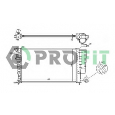 PR 0520N1 PROFIT Радиатор, охлаждение двигателя