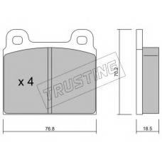 080.0 TRUSTING Комплект тормозных колодок, дисковый тормоз