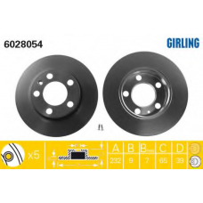 6028054 GIRLING Тормозной диск