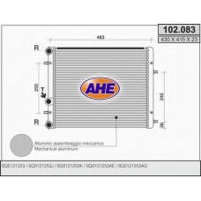 102.083 AHE Радиатор, охлаждение двигателя