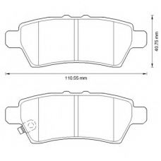 572610B BENDIX Комплект тормозных колодок, дисковый тормоз