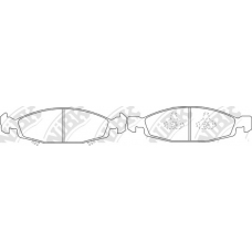 PN0208 NiBK Комплект тормозных колодок, дисковый тормоз