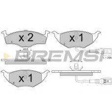 BP3031 BREMSI Комплект тормозных колодок, дисковый тормоз