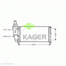 31-0402 KAGER Радиатор, охлаждение двигателя