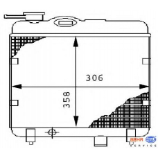 8MK 376 706-301 HELLA Радиатор, охлаждение двигателя