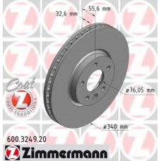 600.3249.20 ZIMMERMANN Тормозной диск