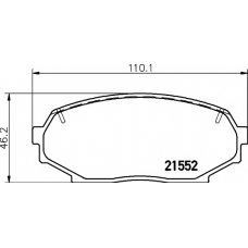 8DB 355 016-821 HELLA PAGID Комплект тормозных колодок, дисковый тормоз