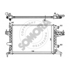212540 SOMORA Радиатор, охлаждение двигателя