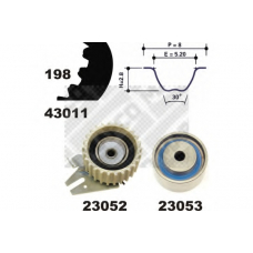 23013 MAPCO Комплект ремня ГРМ