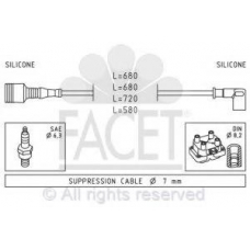 4.9361 FACET Ккомплект проводов зажигания