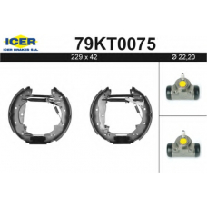 79KT0075 ICER Комплект тормозных колодок