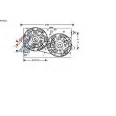 FD7502 AVA Вентилятор, охлаждение двигателя