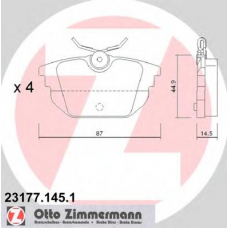 23177.145.1 ZIMMERMANN Комплект тормозных колодок, дисковый тормоз