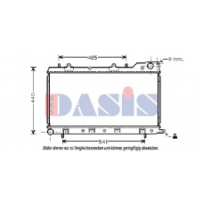 350037N AKS DASIS Радиатор, охлаждение двигателя