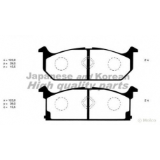 K012-04 ASHUKI Комплект тормозных колодок, дисковый тормоз