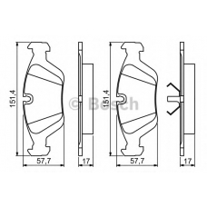 0 986 495 229 BOSCH Комплект тормозных колодок, дисковый тормоз