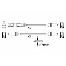 0 986 356 350 BOSCH Комплект проводов зажигания