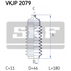 VKJP 2079 SKF Комплект пылника, рулевое управление
