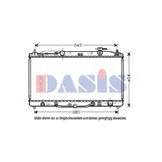 210206N AKS DASIS Радиатор, охлаждение двигателя